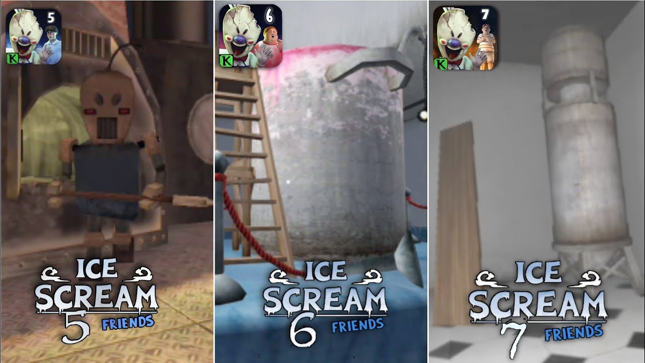 Ice Scream 5 Fanmade Game VS Ice Scream 6 Fanmade Game VS Ice Scream 7 Fanmade Game