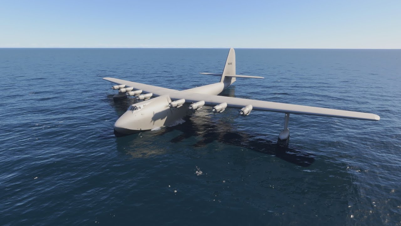 Microsoft Flight Simulator 2024 PS5 gameplay full hd 4K! Hugles Hércules H4 Flying over Miami