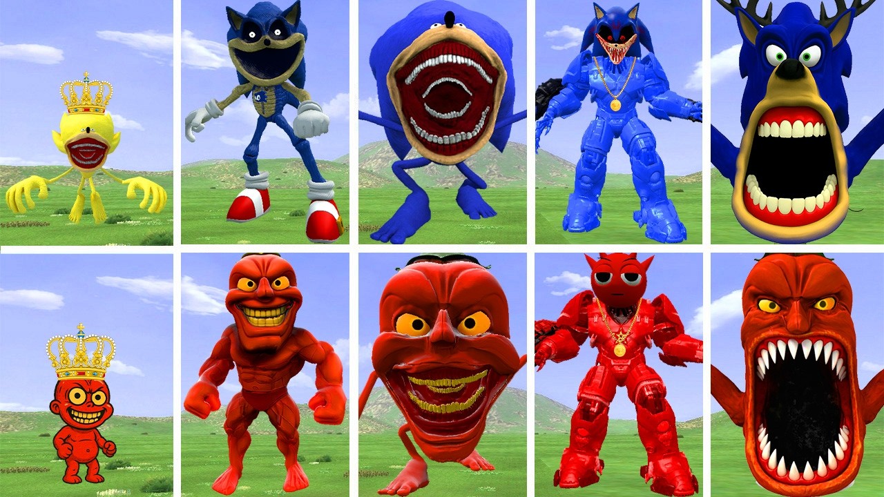 I DISCOVERED NEW EVOLUTIONARY FORMS OF THE SONIC EXE VS PEPPER PATAPIM MONSTERS IN GARRY'S MOD!