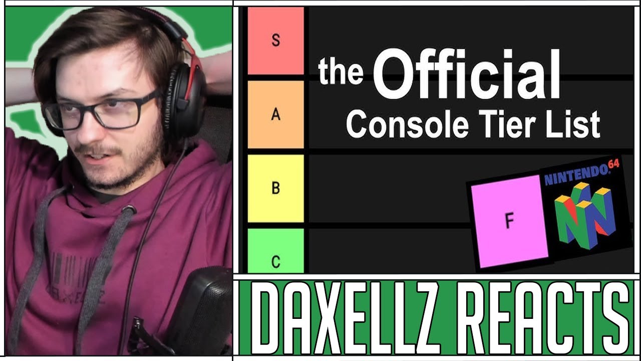 Reacting to videogamedunkey Official Console Tier List