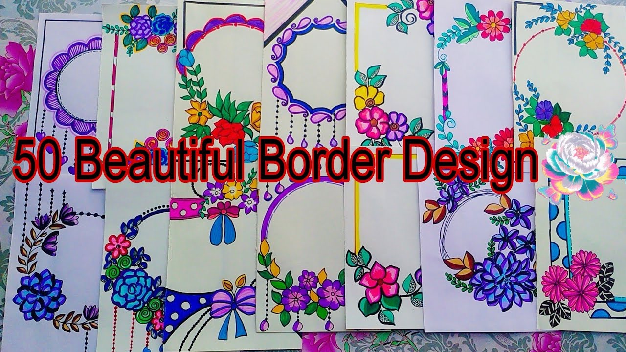 50 Beautiful Border Design/Front Page Design For School Notebook/Assignment Cover Page Design