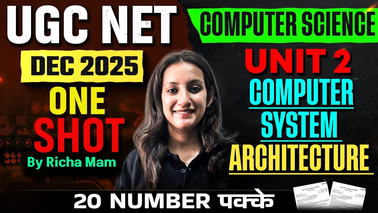 UGC NET Computer Science Marathon Class | Computer System Architecture UGC NET By Richa Mam