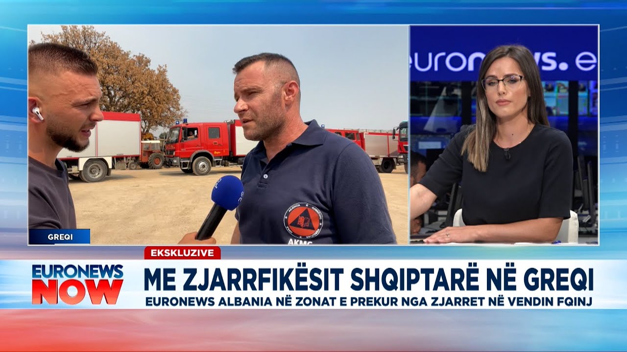 EKSKLUZIVE/ Me zjarrfikësit Shqiptarë në Greqi. Euronews Albania në zonat e prekura nga zjarret