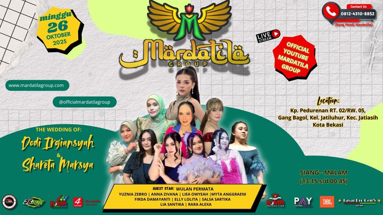LIVE KONSER MARDATILA GROUP (MALAM) - HAJAT BPK WIRGA & IBU ROMSIH | KP. PDURENAN, JATIASIH - BEKASI