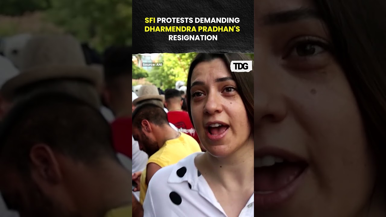 Протесты SFI с требованием отставки министра образования Дхармендры Прадхана | Студенческая демон...