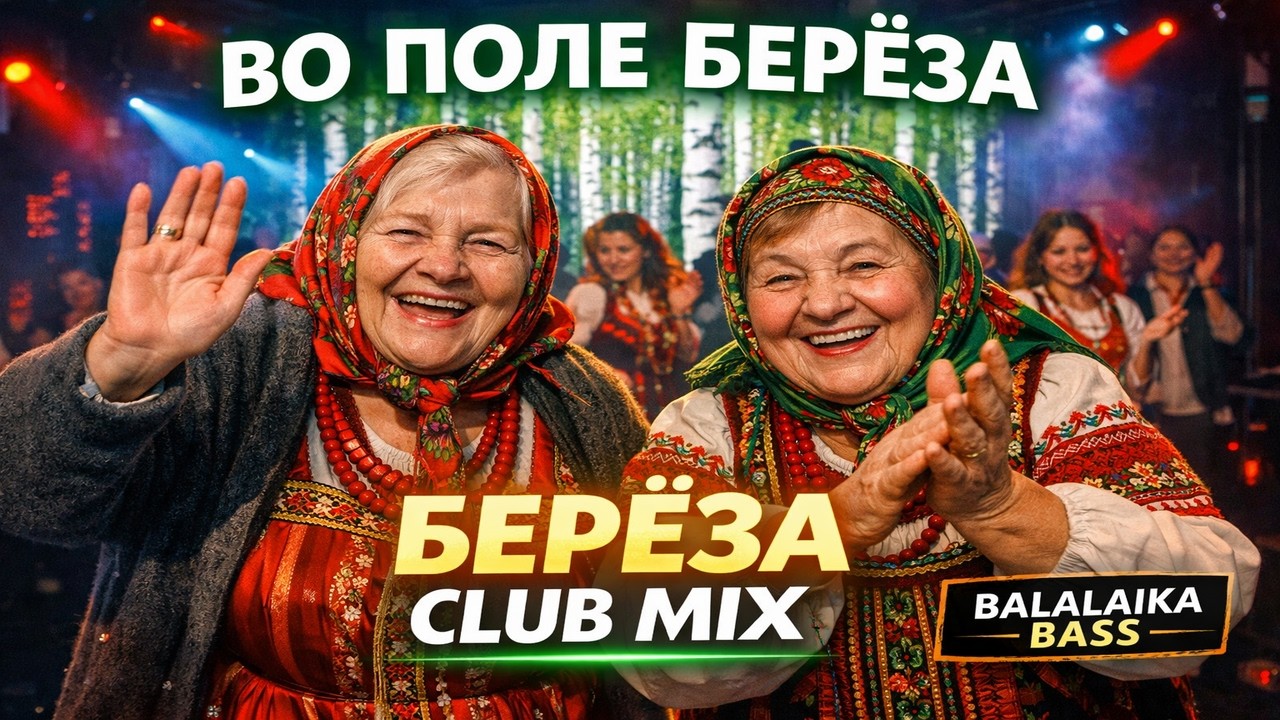 Во поле берёза стояла — клубный ремикс | Балалайка + Bass