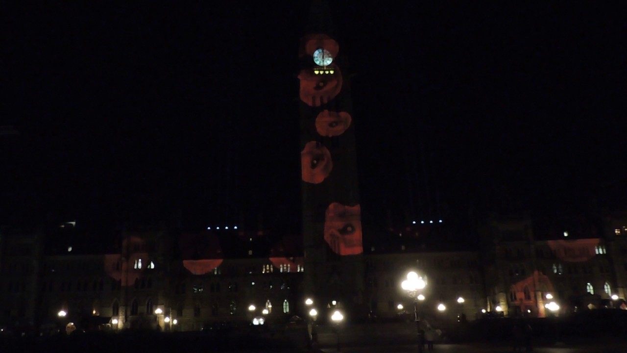 Virtual Poppy Drop on Parliament Hill - Ottawa