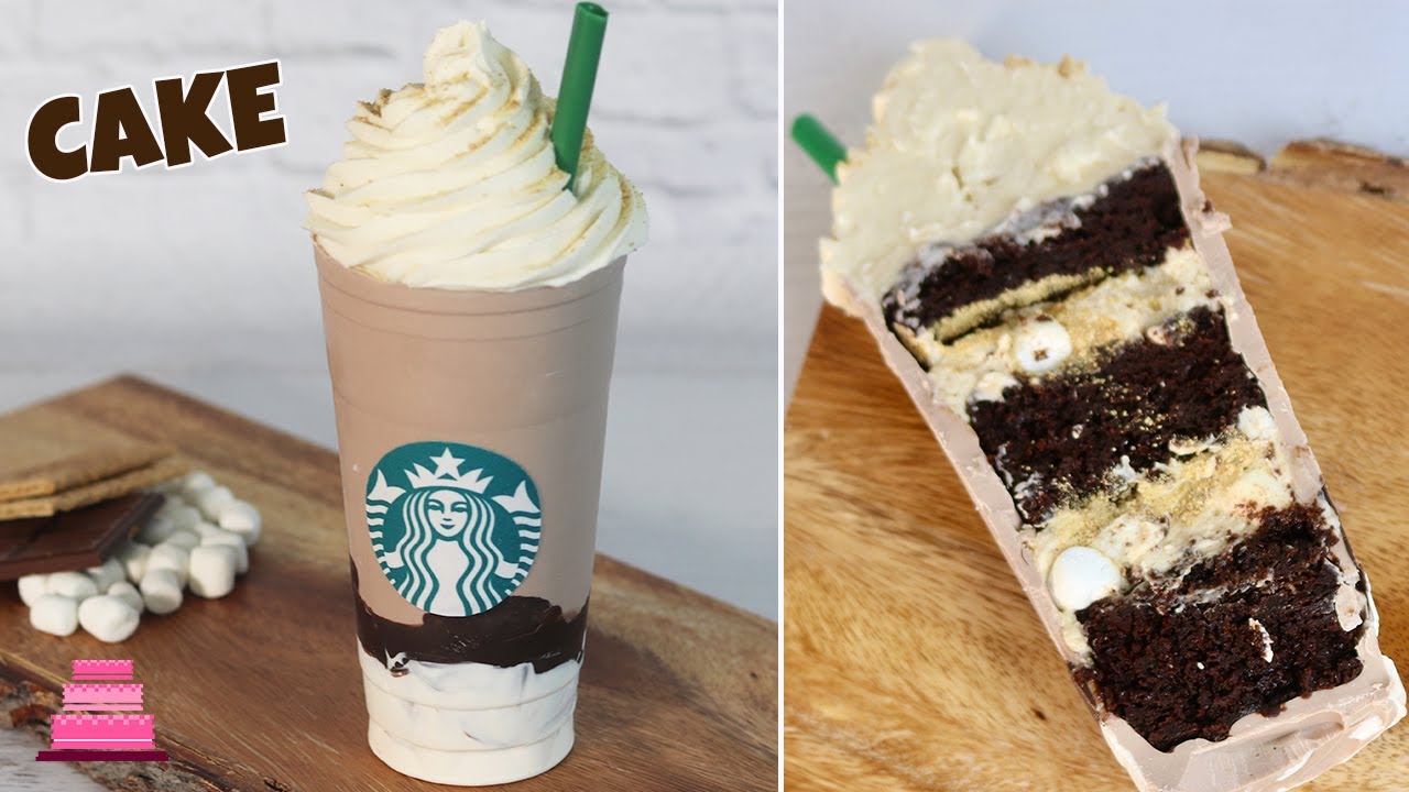 STARBUCKS S'MORES FRAPPUCCINO CAKE ☕🎂