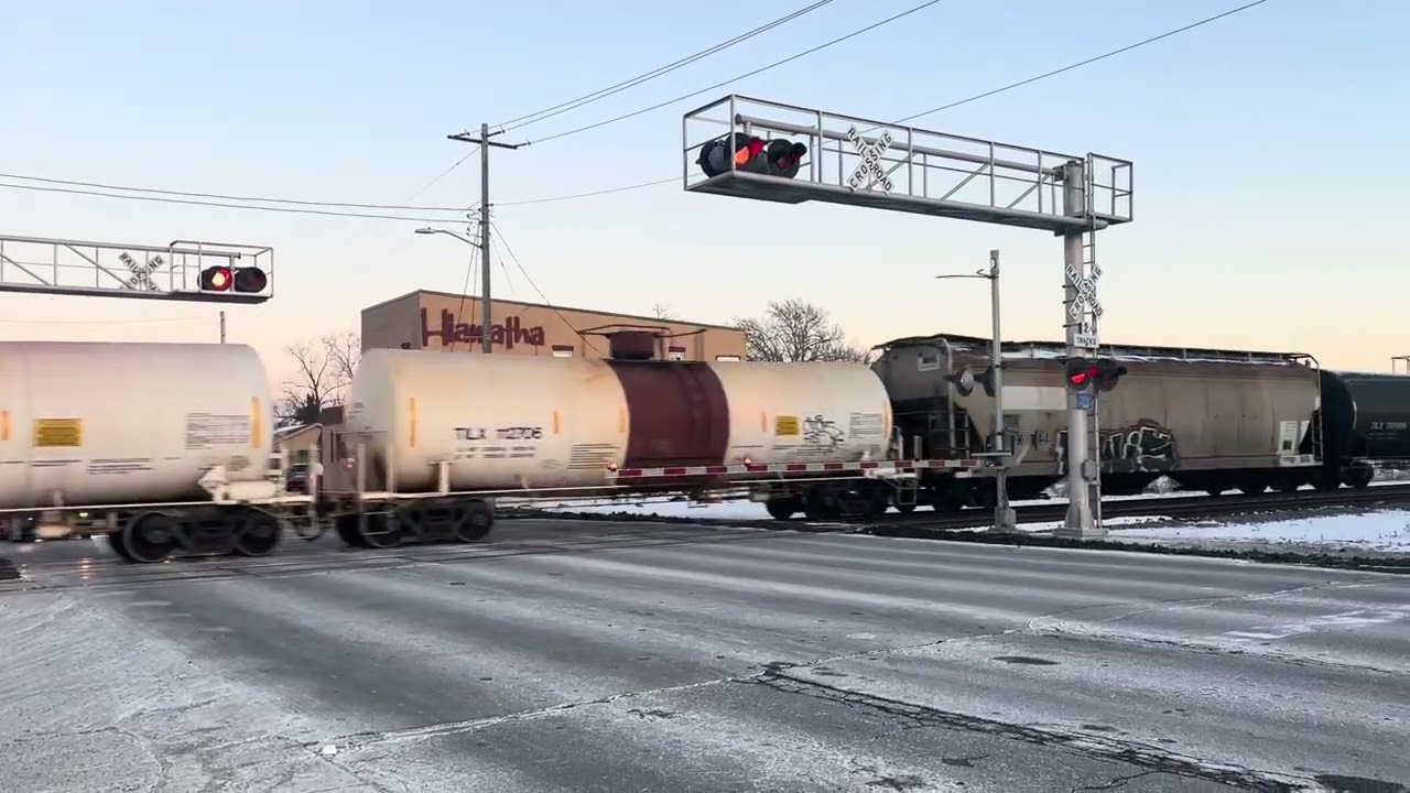 KCS Mixed Freight and Amtrak Southbound of the CPKC C&M Sub