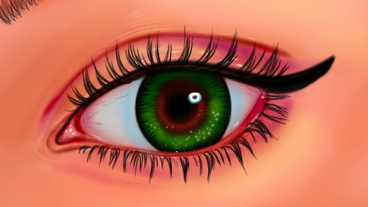 Digital Painting of an eye l Adobe Photoshop l i pad l