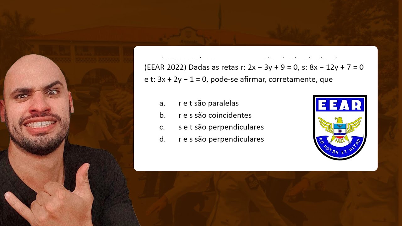 EEAR 2022  | Geometria Anal&iacute;tica | Dadas as retas r: 2x-3y+9=0