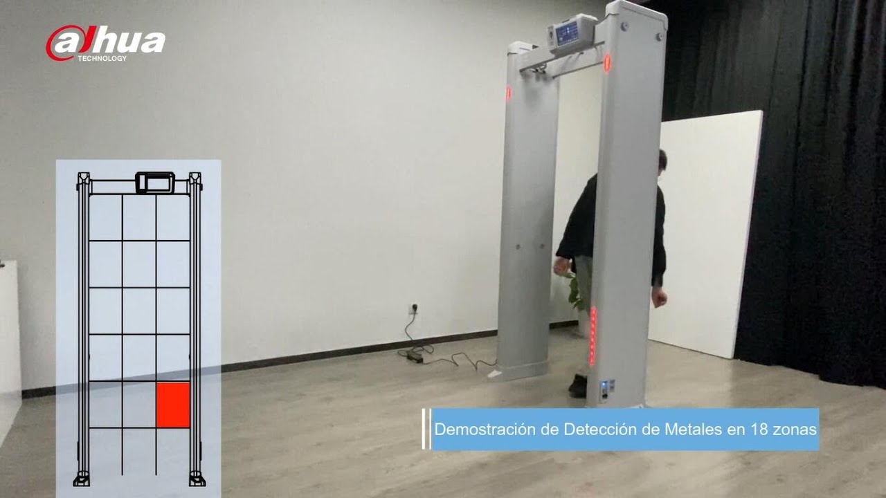Instalación y demostración del Arco detector de metales ISC-D718-T