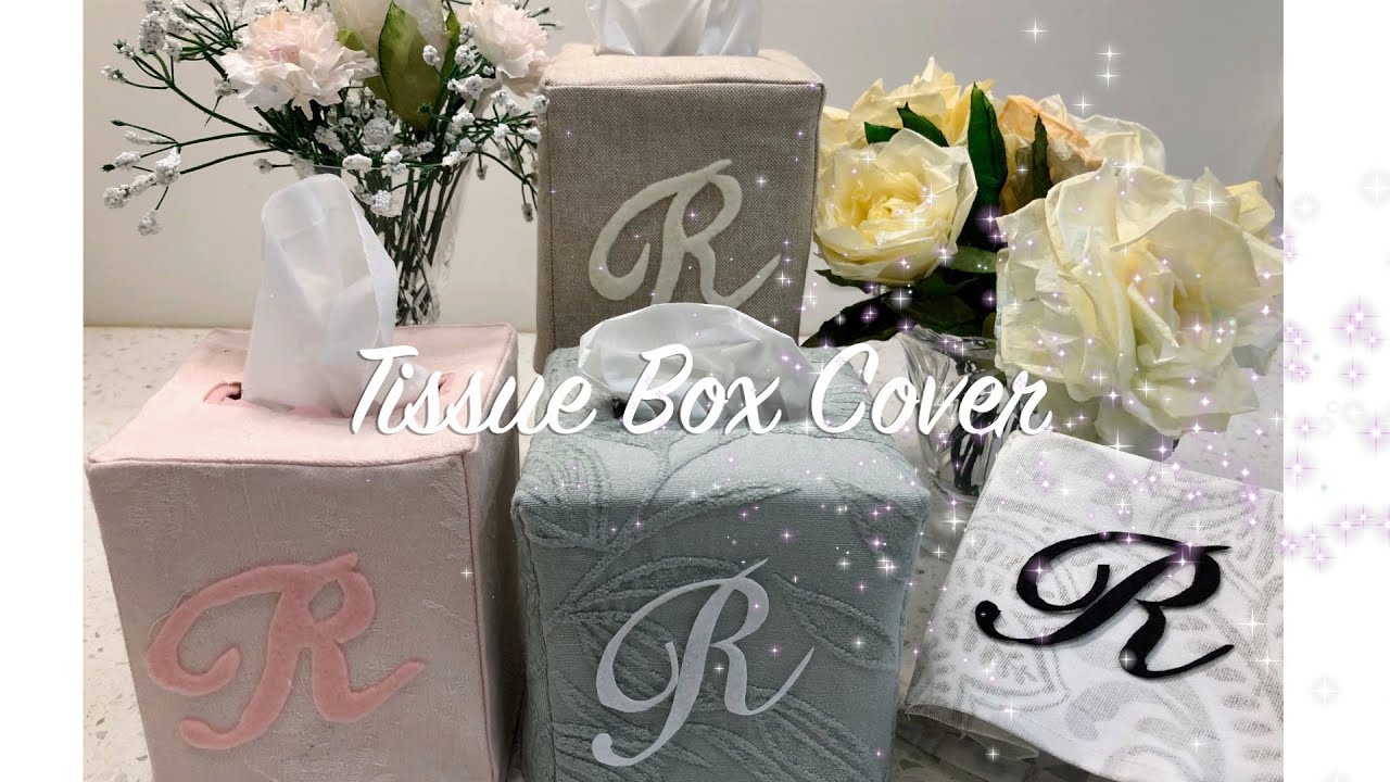 DIY  Tissue Box Cover, plus Monogram