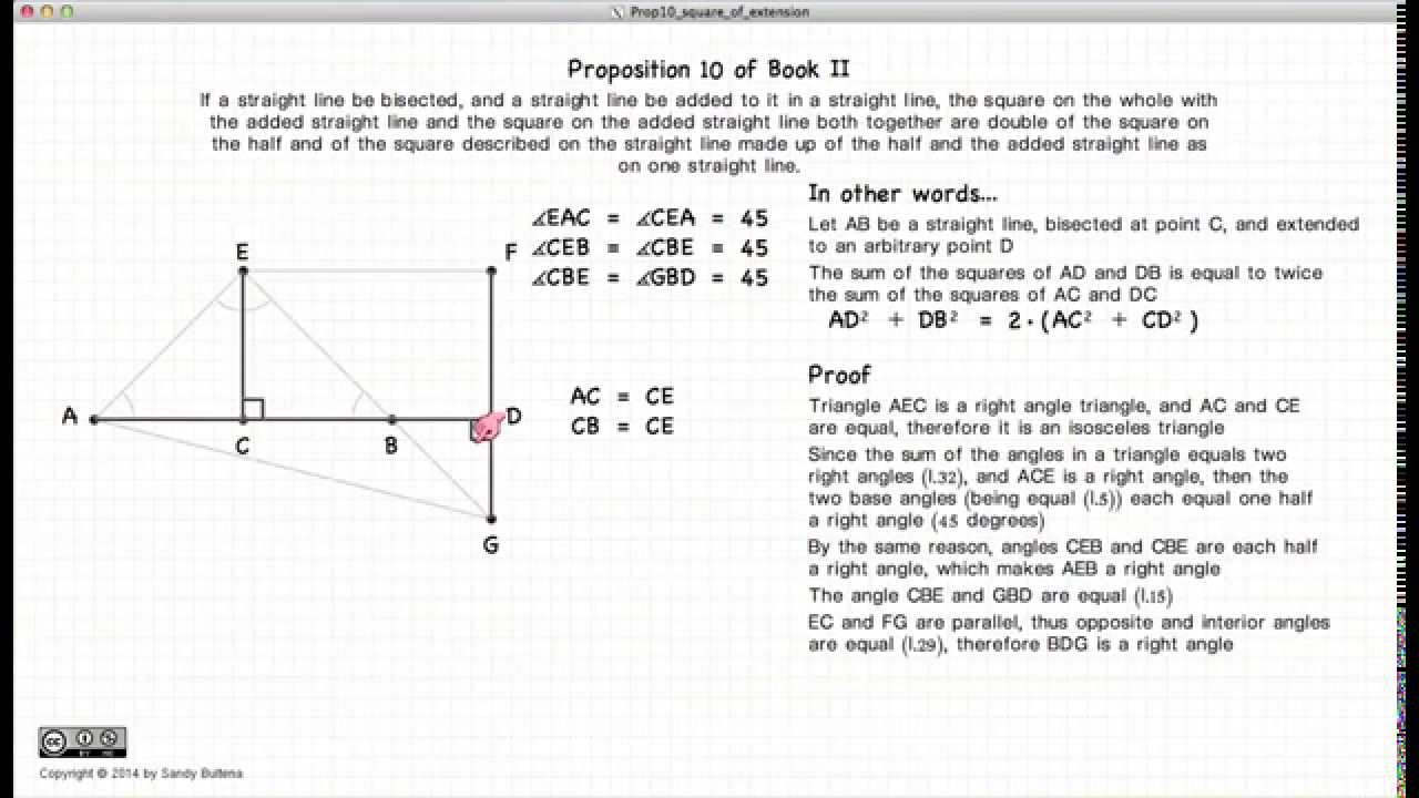 Euclid's Elements Book 2 - Proposition 10