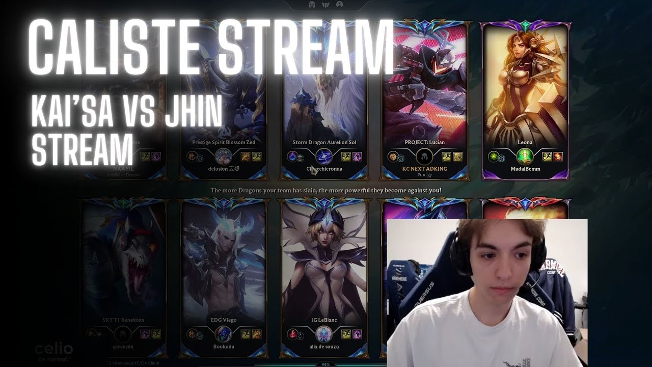 KC Caliste Stream Rank 1 EUW | Caliste vs Nemesis Jackies Yike | Kai'sa VS Jhin | Challenger