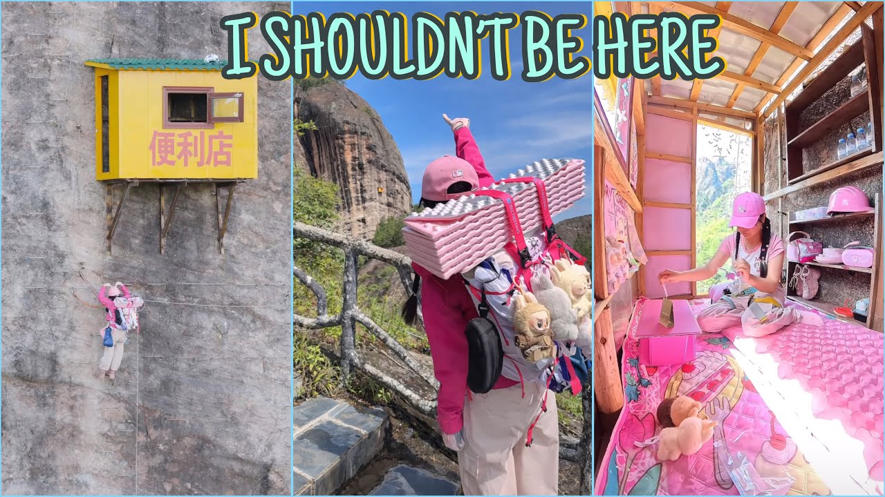A Sophisticated Girl’s First Night Camping on a Cliffside | Immersive Aerial Camping