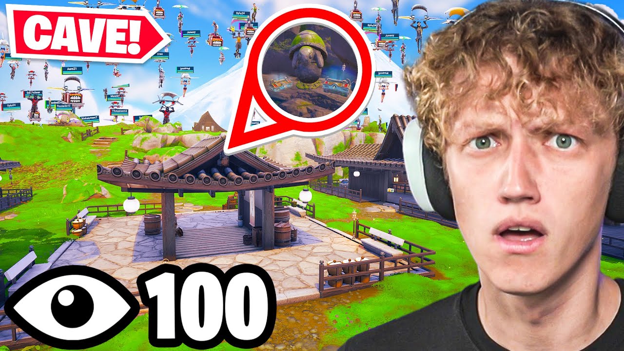 I Got 100 Players To Land In The SECRET CAVE In Chapter 6 Fortnite! (Impossible)