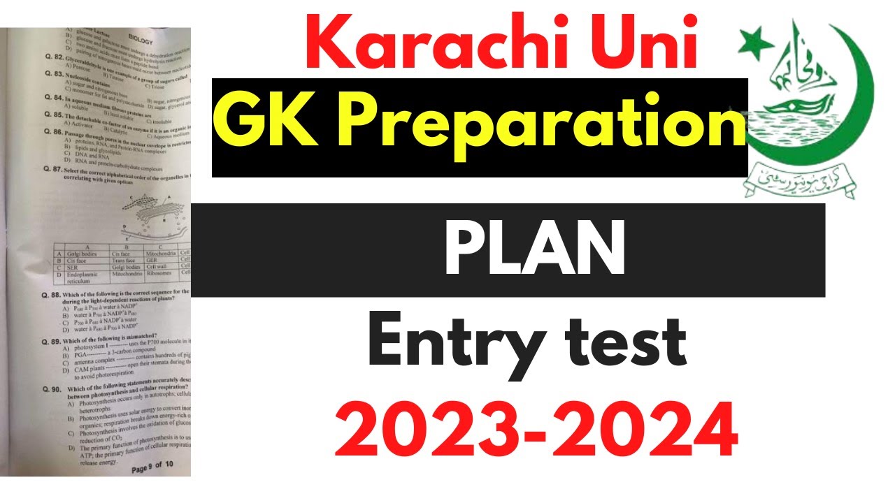 Preparation of General Knowledge GK | Karachi University Entry Test 2023-2024