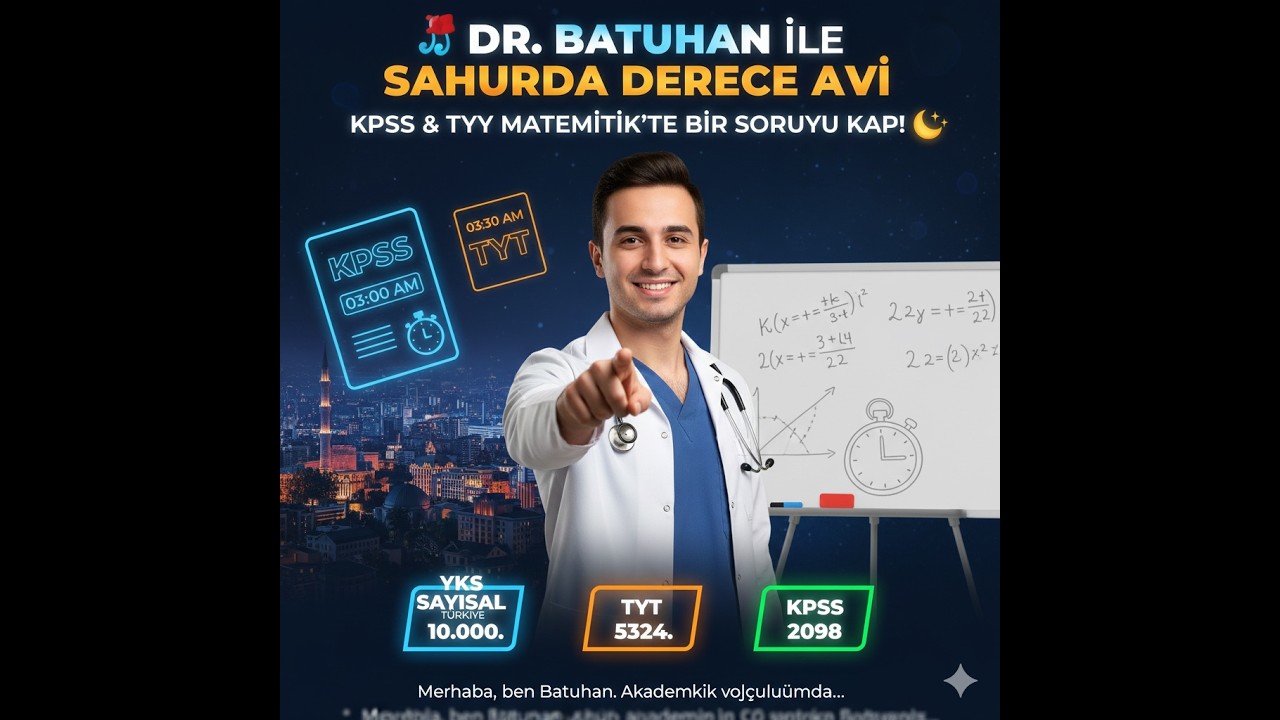 SAHURDA DERECE AVI: KPSS & TYT MATEMATİK’TE BİR SORUYU KAP! 🌙📝