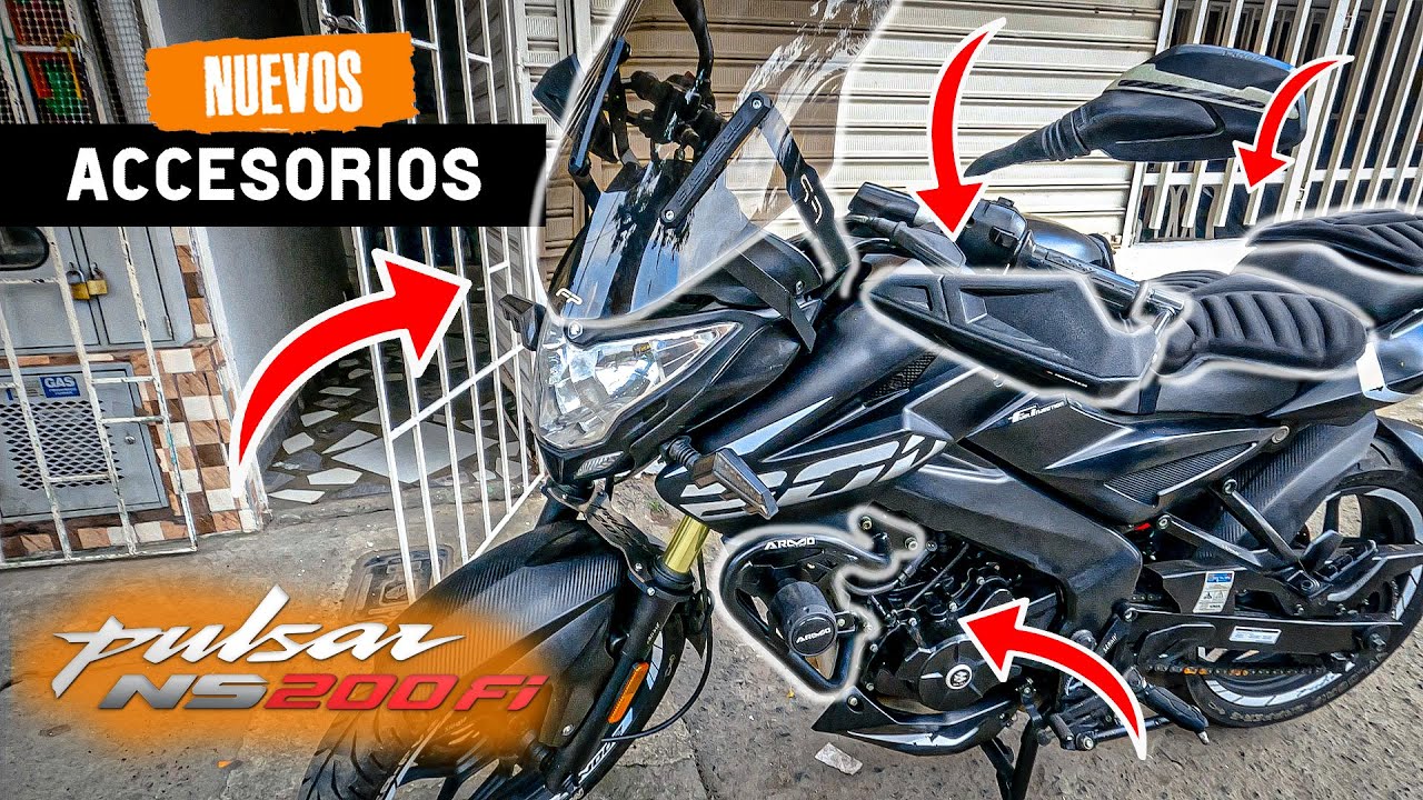 NUEVOS Accesorios para mi Pulsar NS 200 FI 🏍 Quedó Perfecta para Viajar😍