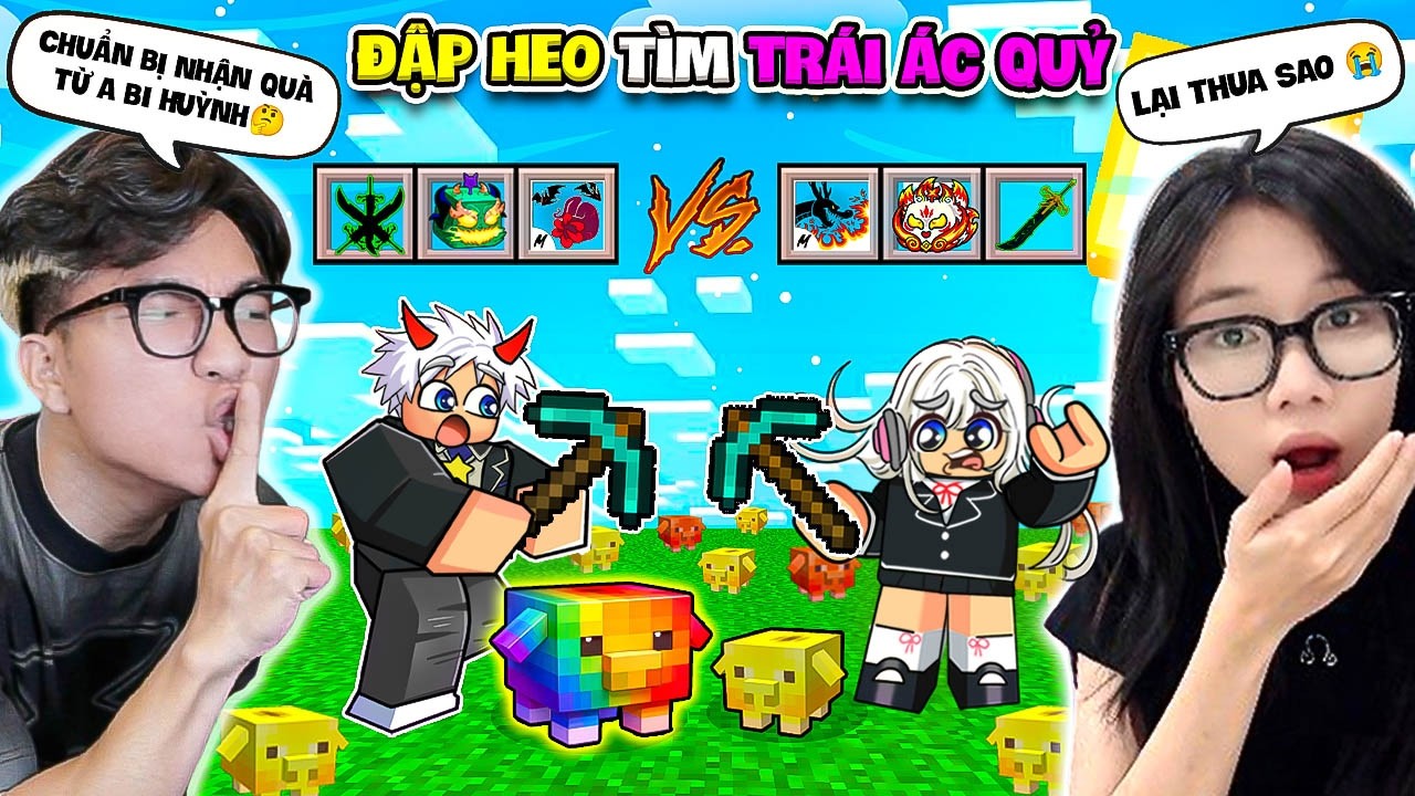 YUNE CÙNG BI HUỲNH SOLO ĐẬP HEO TÌM TRÁI ÁC QUỶ VÀ PVP TRONG BLOXFRUITS 