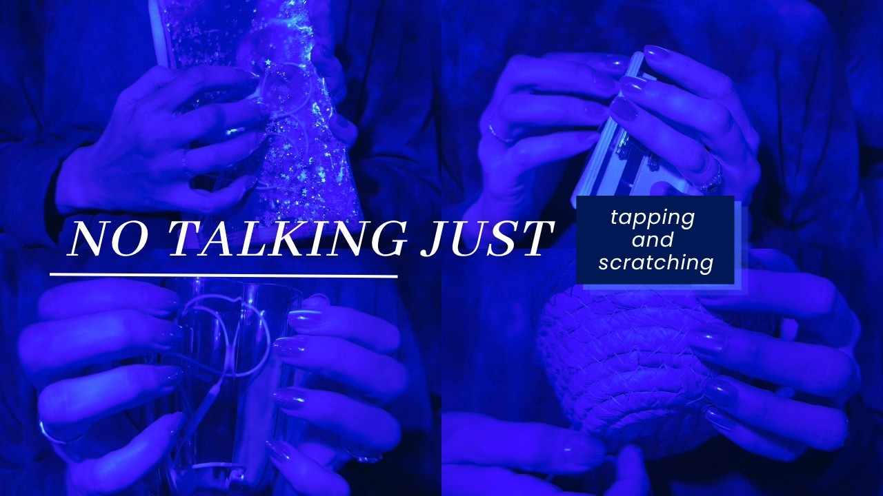 Dark tapping and scratching ASMR no talking