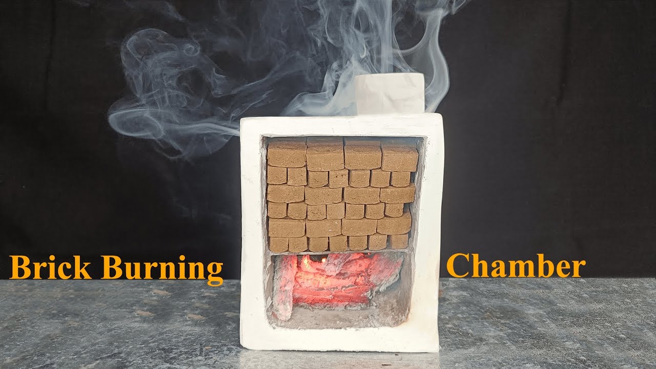 I Build Mini BRICK BURNING CHAMBER || Kiln Burning ||