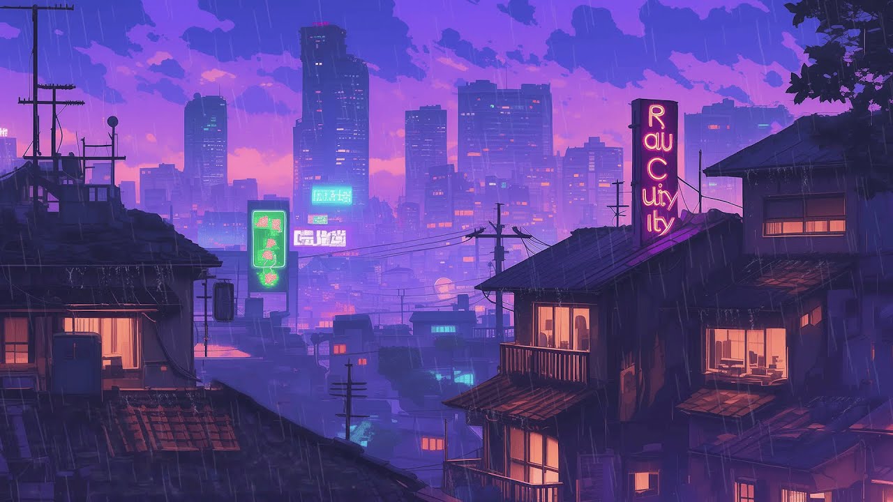 Rooftop Antennas And Silent Roads 🪟 Rainy Lofi Hip Hop Beats | Rainy Nights & Lofi Dreams