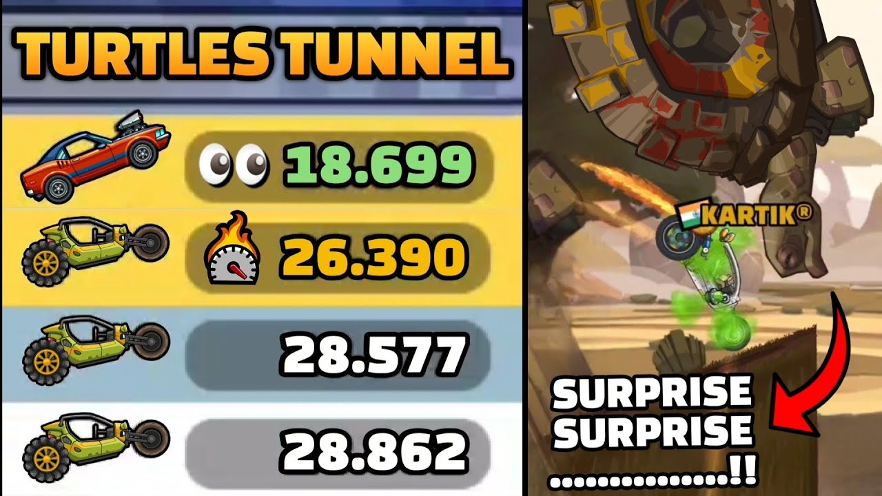 ROTATOR gone MAD! in SPEED TURTLES TUNNEL 🐢🚀 IN COMMUNITY SHOWCASE - Hill Climb Racing 2