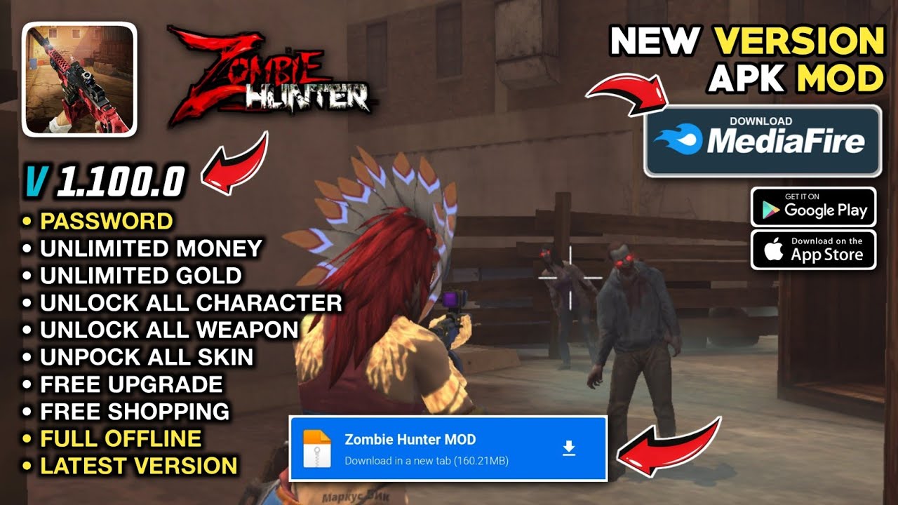 Zombie Hunter Mod V1.100.0 Apk Terbaru 2025 - Unlimited Money & Unlock All Weapon