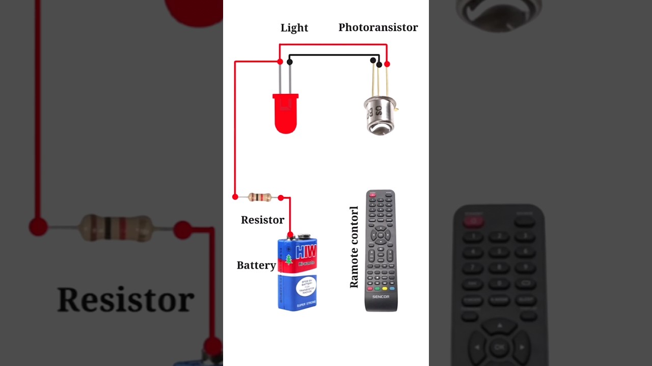 phototransistor circuit remote control#skills #shorts#youtubeshorts