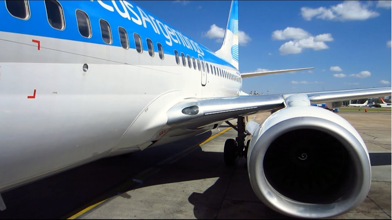 Boeing 737-700 Aerolineas Argentinas Buenos Aires-São Paulo Guarulhos + vuelo sobre Mairiporã