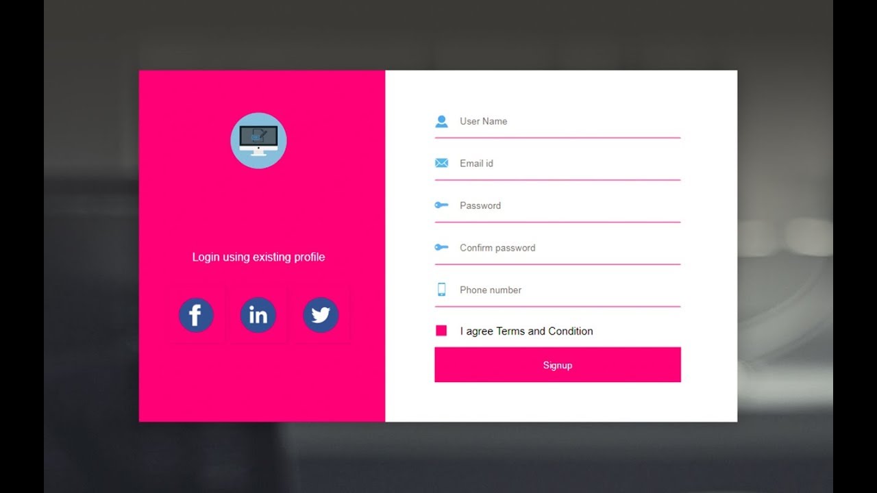 Registration Form | how to create registration form using html and css | (Source Code Free Download)
