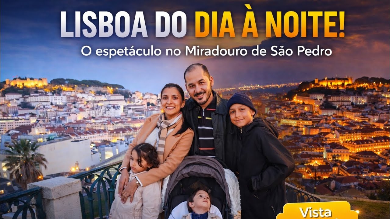 🌓 LISBOA DO DIA A NOITE! O ESPETÁCULO NO MIRADOURO DE SÃO PEDRO.
