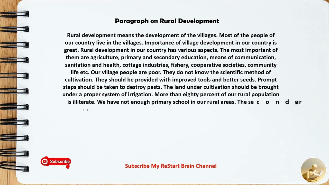 Paragraph on Rural Development