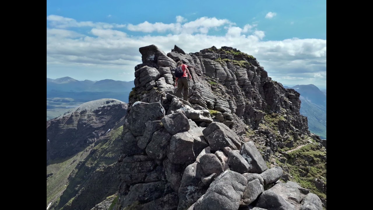 Scrambling the An Teallach ridge.