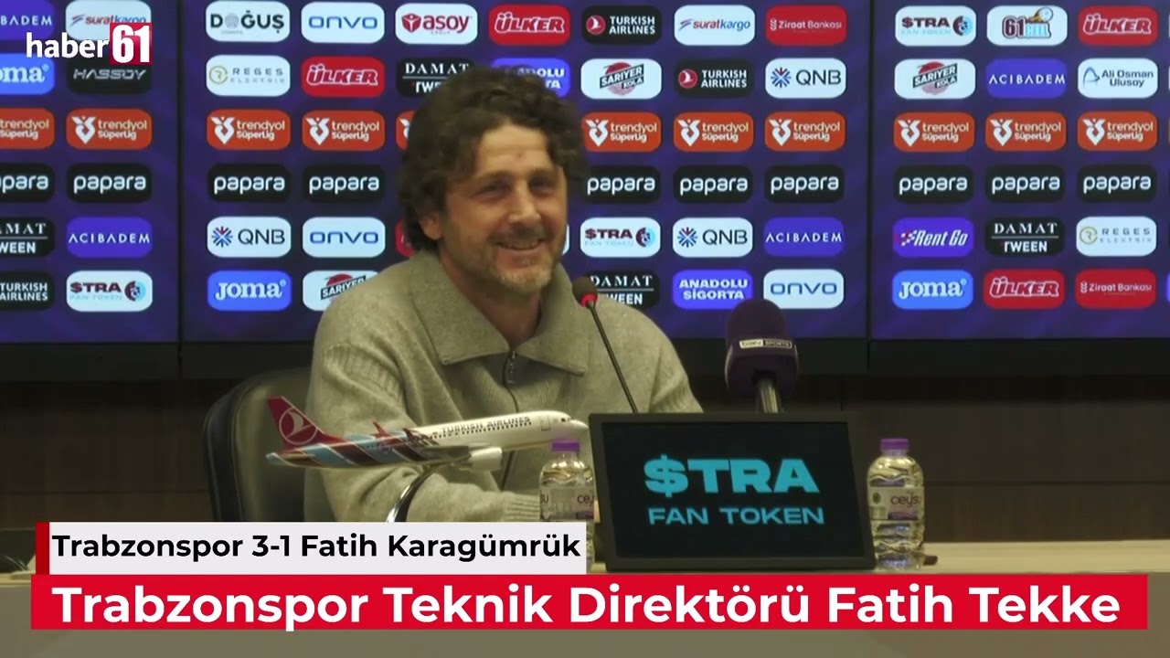 Trabzonspor Teknik Direktörü Fatih Tekke: “İlk yarı yuhalanmayı hak edebilirdik”