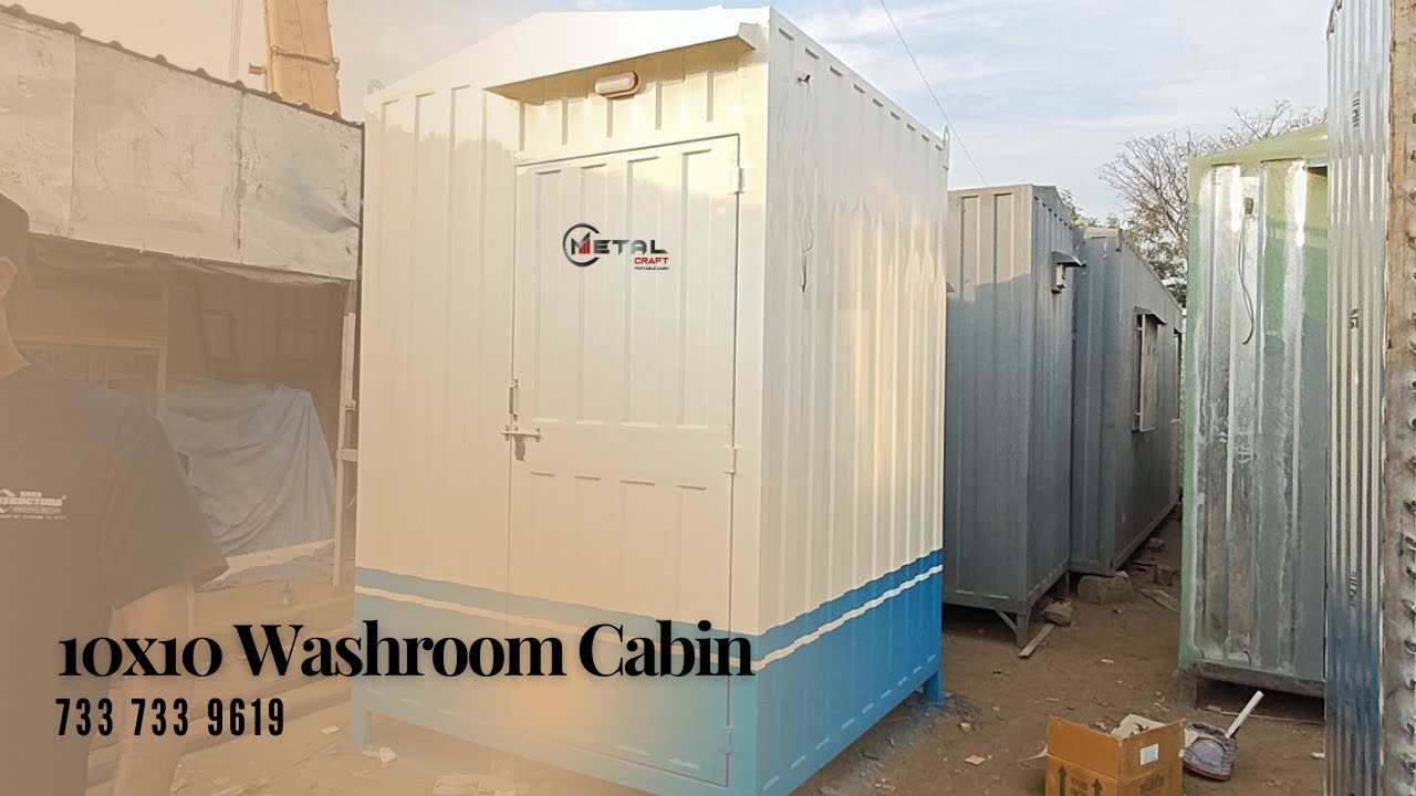 🚻 6x6 Portable Washroom Cabin | Multi-Toilet Sanitation Unit | Metal Craft Portable Cabin