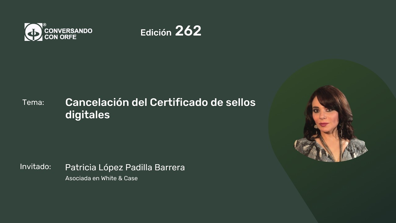 Cancelación del Certificado de sellos digitales