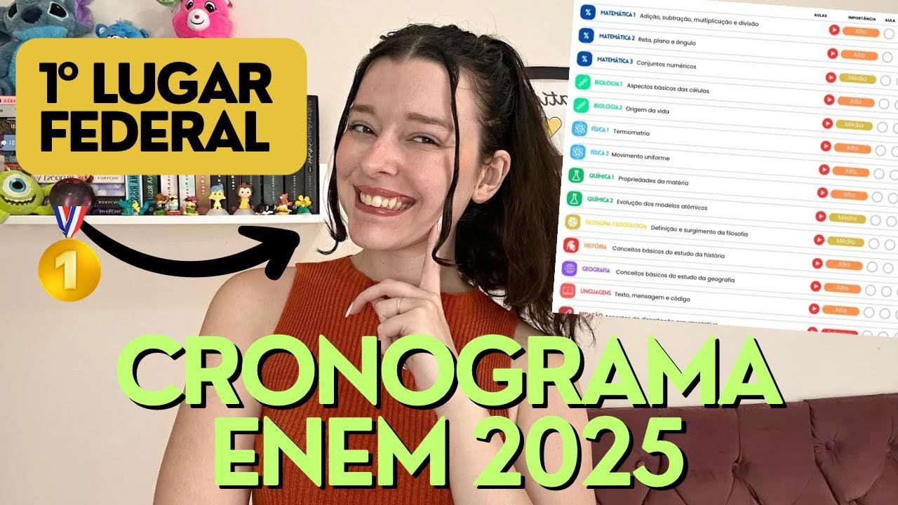 COMO MONTAR UM CRONOGRAMA DE ESTUDOS PARA O ENEM 2025 | Melhor Cronograma Enem!!!