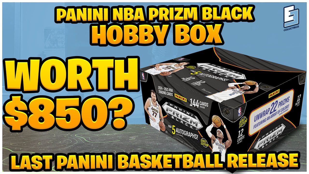 LAST PANINI BASKETBALL SET | IS IT WORTH $850 | 2024-25 PRIZM BLACK NBA HOBBY BOX REVIEW