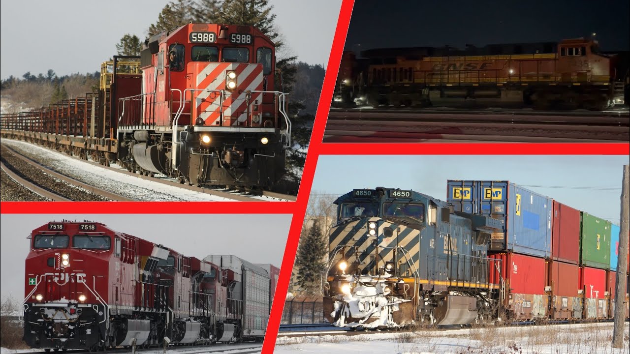 Amazing Action on CN & CP Mainlines! + CWR Train, CN 3008, BCOL 4650 and More! - December 2025