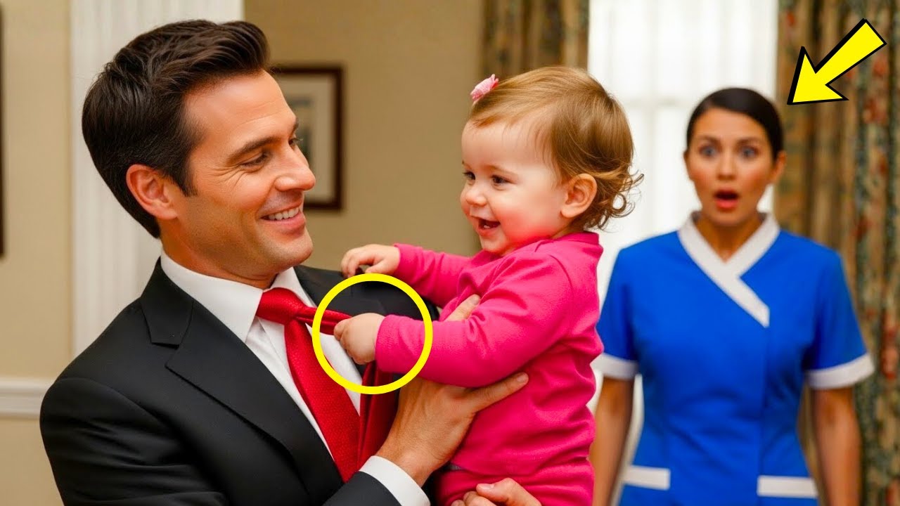 LA HIJA DE LA LIMPIADORA ODIABA A TODOS, PERO TIRÓ DE LA CORBATA DEL MILLONARIO COMO SI LO CONOCIERA