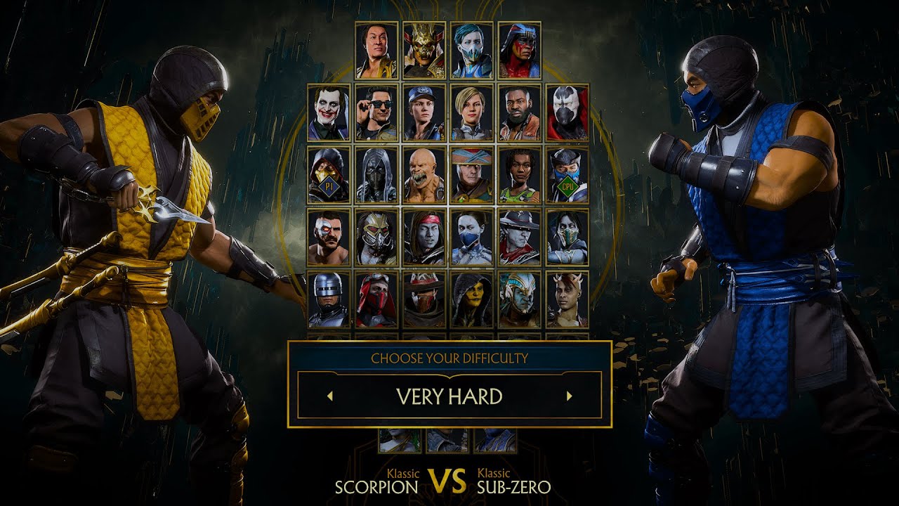 Mortal Kombat 11 | 'Klassic' Scorpion Vs 'Klassic' Sub-Zero (VERY HARD)(MK11)