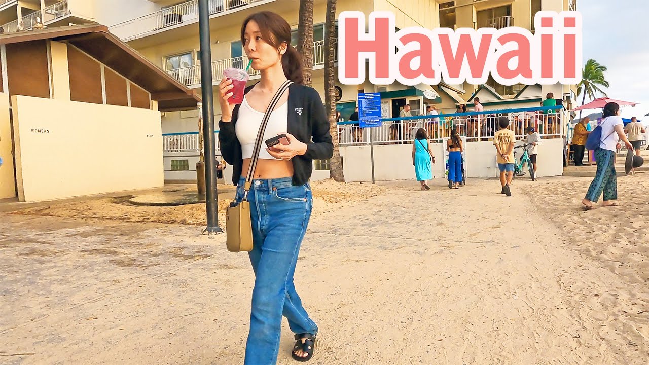 HAWAII PEOPLE - Walk from the Hilton Hawaiian Village Waikiki Beach Resort #travelvlog  #walkingtour