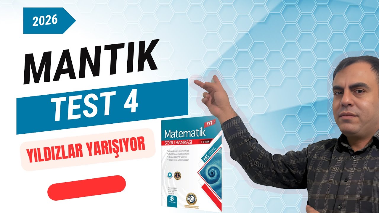 Mantık Test - 4 | Yıldızlar Yarışıyor | Bilgisarmal TYT Matematik Soru Bankası 2025 - 2026