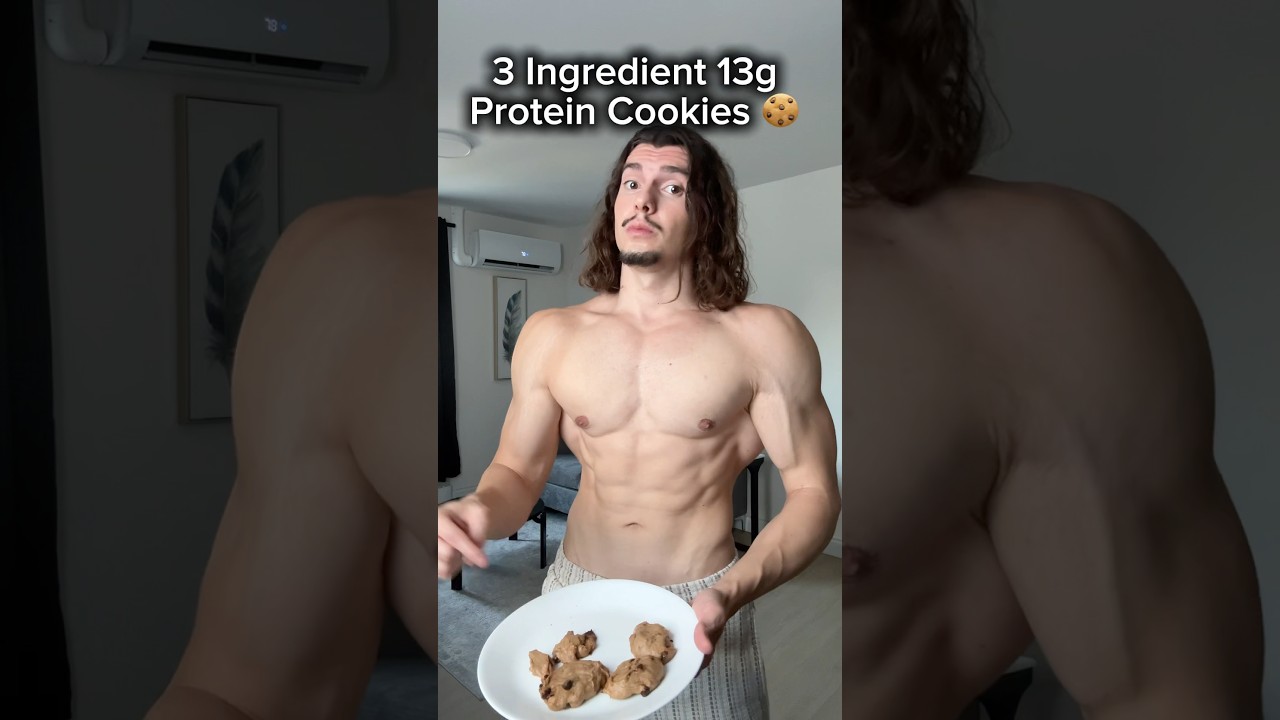 You NEED to try these 3 Ingredient PROTEIN COOKIES! 🍪 #fitness #recipe
