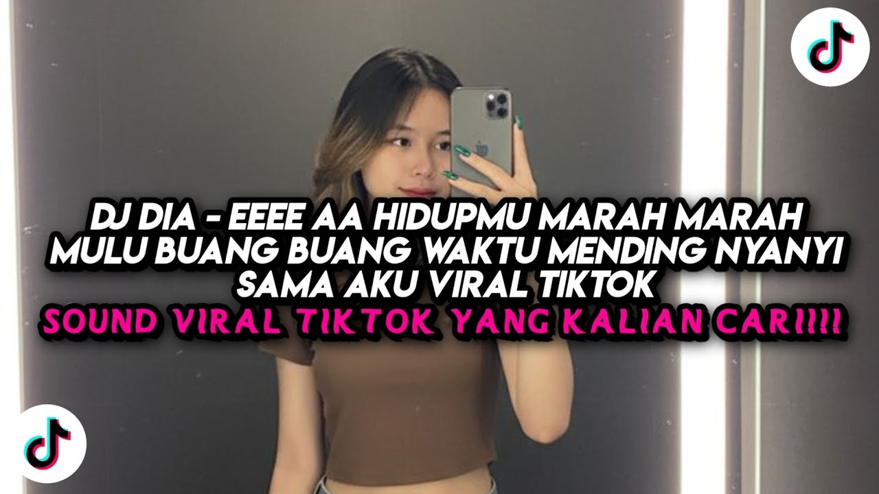 DJ DIA - EEEE AA HIDUPMU MARAH MARAH MULU BUANG BUANG WAKTU MENDING NYANYI SAMA AKU VIRAL TIKTOK