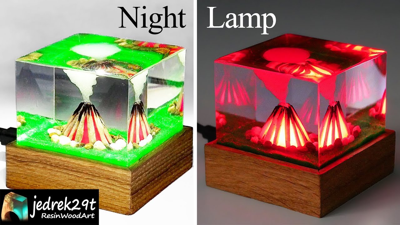 Fire, Campfire DIORAMA - Night Lamp / ART RESIN
