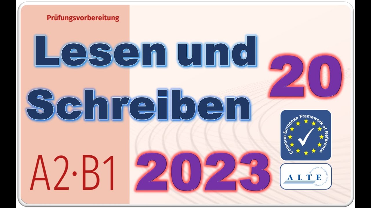 Telc A2 B1 Prüfung Modelltest (20) lesen und Schreiben Deutsch 20.09.2023